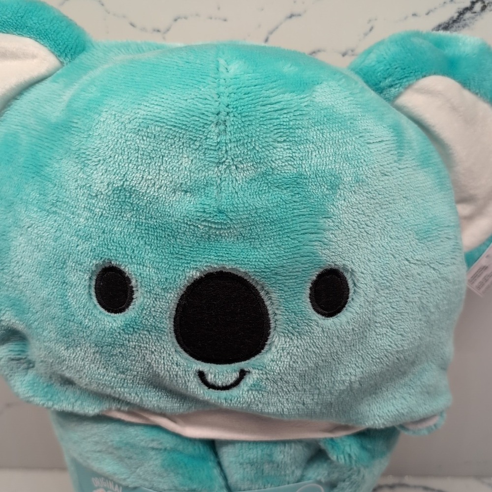 Squishmallows Kevin the Koala‎ Hooded Throw Teal Throw Blanket with Pockets NEW - Picture 2 of 6